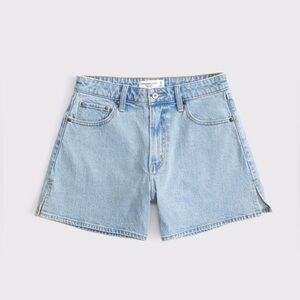 Abercrombie & Fitch Curve Love Women's high waisted Light Blue Jean Shorts